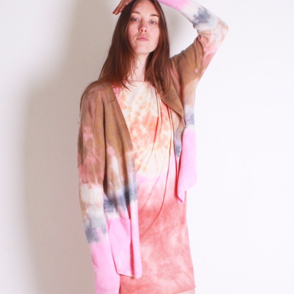 LOVE TANJANE CASHMERE DIP DYED CARDIGAN